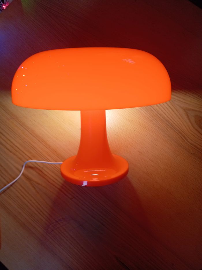 Lampe design vintage neuve champignon orange