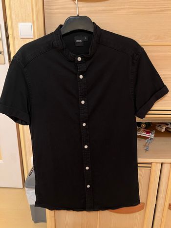 Chemise Asos noir manche courte noir S