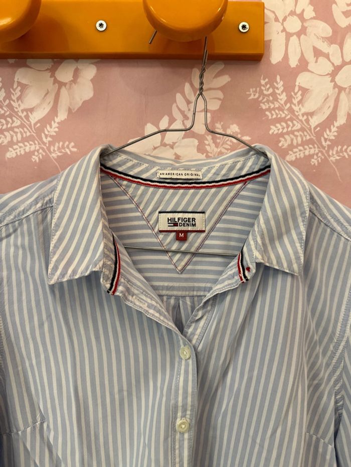 Chemise bleu ciel à rayures Tommy Hilfiger - photo numéro 4