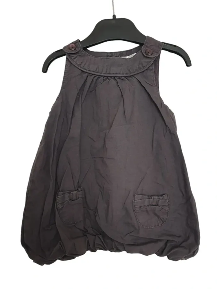 Robe grise kitchoun bébé fille taille 6 mois coton