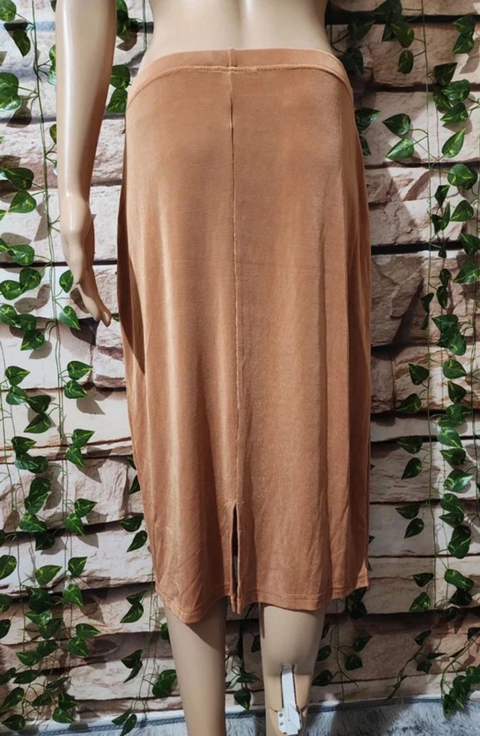 🌸Jupe Fluide Camel Doré Itiknits Taille 42🌸 - photo numéro 3