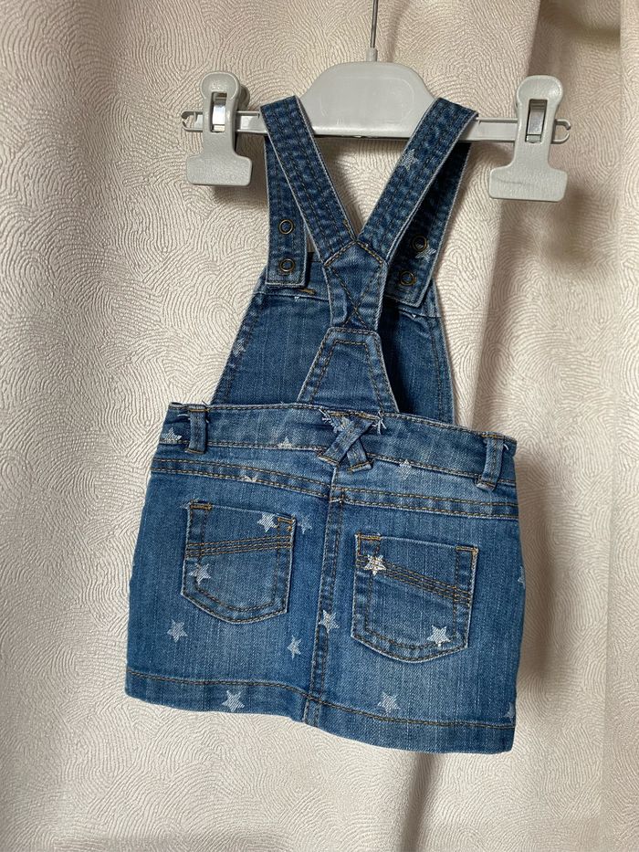 Jupe salopette en jeans étoilé 6 mois Tape à l’œil - photo numéro 2