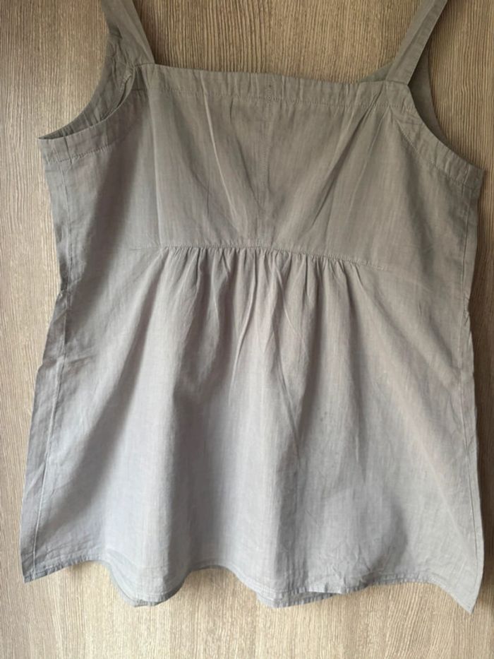 Top  en coton gris - Y2K - New man - T40 - photo numéro 11
