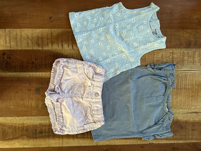 Débardeurs et short bébé fille 12 mois