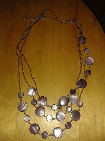 Collier multi rangs violet