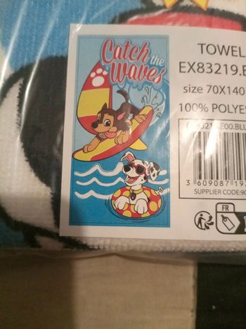 Serviette de bain pat patrouille