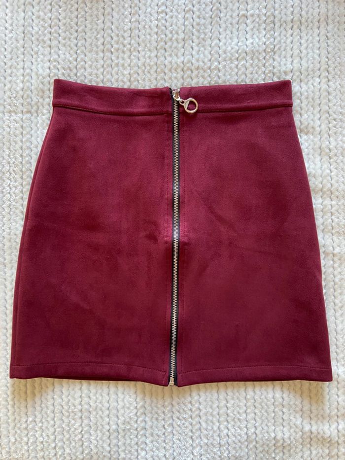 Jupe moulante bordeaux