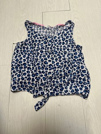 Chemise nouée Top, motif léopard bleu, H&M huit ans