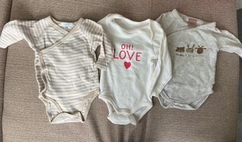 Bodies manches longues 3 mois