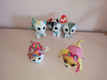 Lot de 5 petites peluches TY