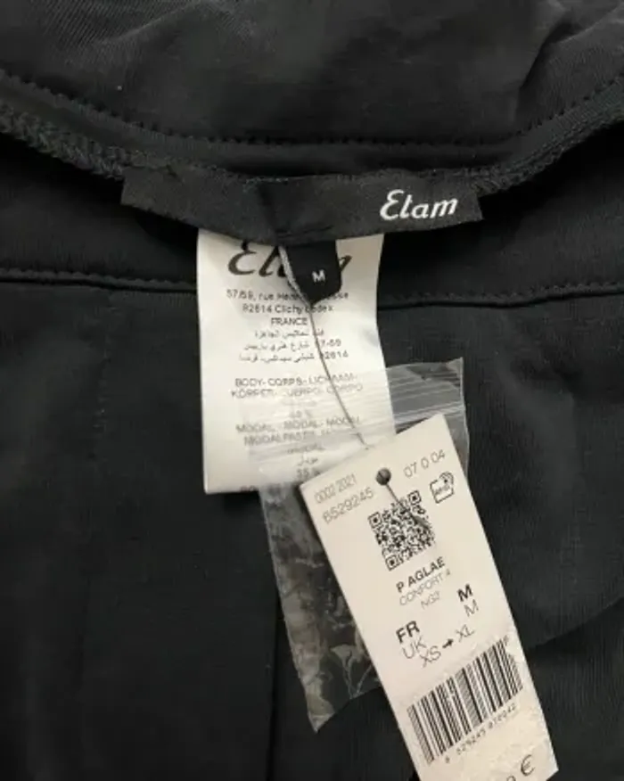Pantalon fluide noir bouton doré Etam - photo numéro 3