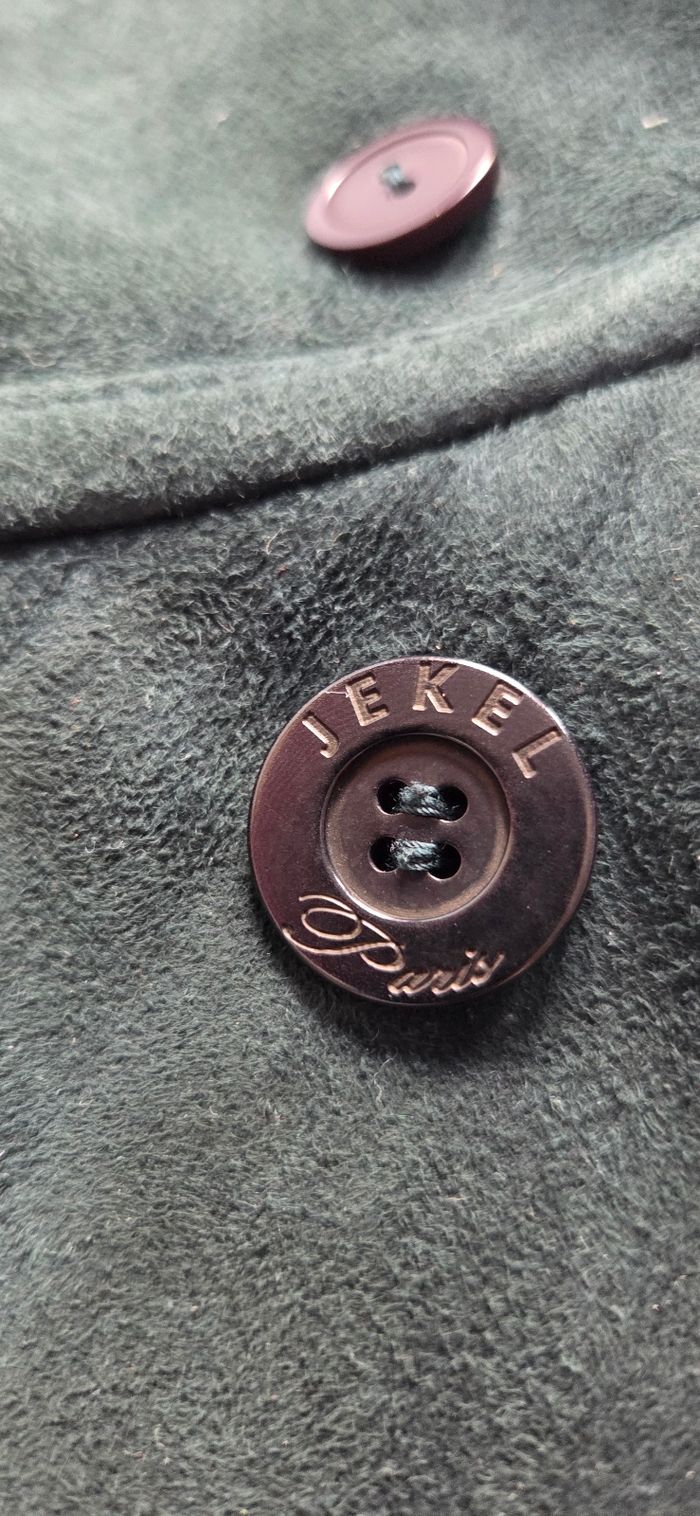 Manteau agneau véritable vert forêt Jekel T.46 - photo numéro 6