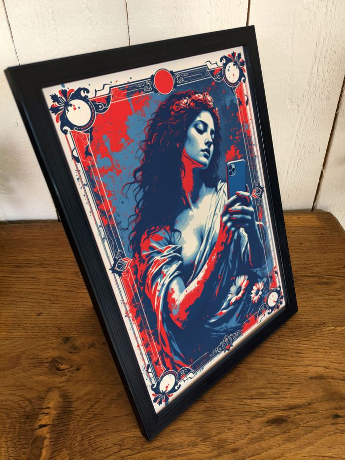 Poster Affiche A4 (21 × 29,7 cm) vintage pop moderne – Art mural revisité - photo numéro 2
