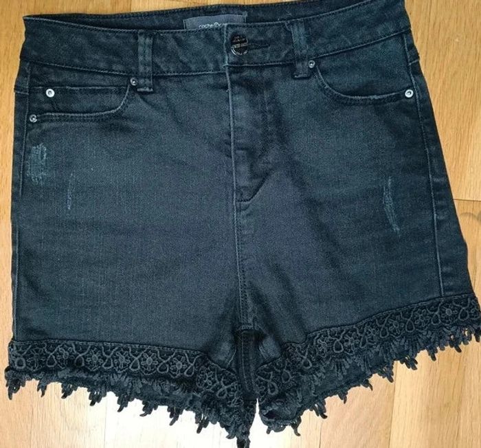 Short en jeans noir Cache Cache taille 34