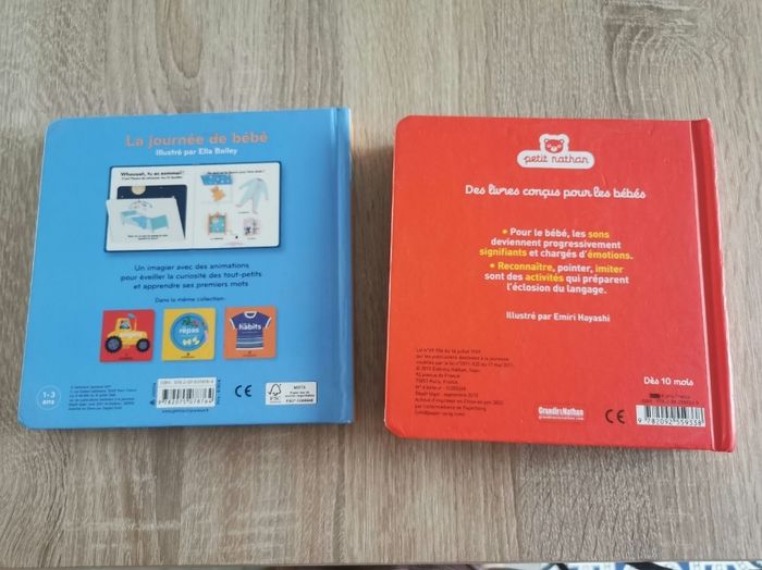 Lot de 2 livres pour bébé un imagier et la journée de bébé - photo numéro 2
