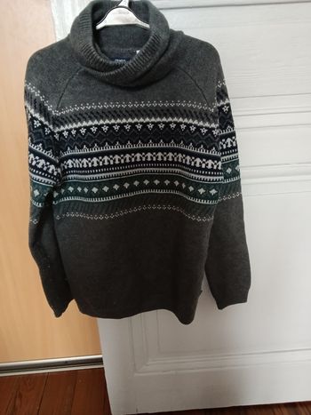 Pull Okaïdi gris et multicolore
