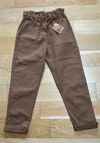 Pantalon paper bag large boyfriends Johanna – Marron – Taille S – Neuf avec étiquette 🍂