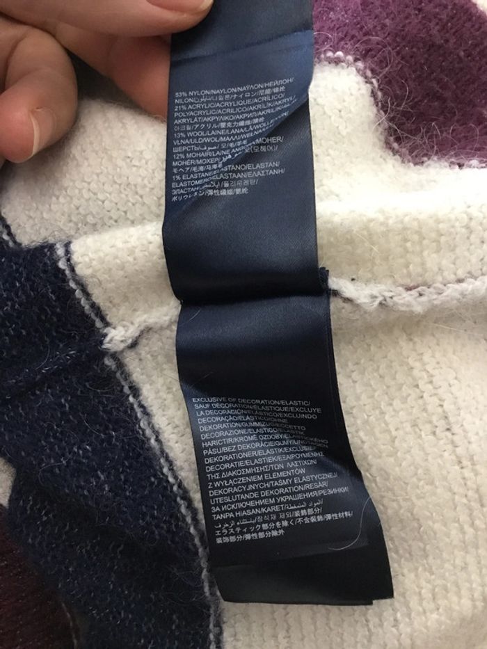 Pull femme Hilfiger Denim tricolore taille M 016 - photo numéro 6