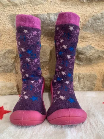 Chaussons chaussettes DPAM T24/25 Violets et Lilas
