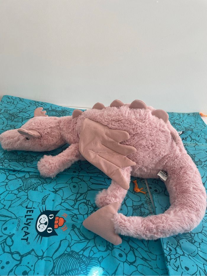 Peluche Jellycat HUGUE dragon Rose 🐉🐉 - photo numéro 3