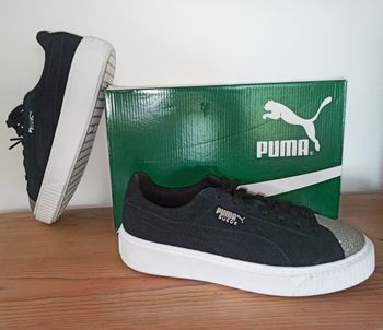 Baskets femme 38 Puma noire et paillettes neuves