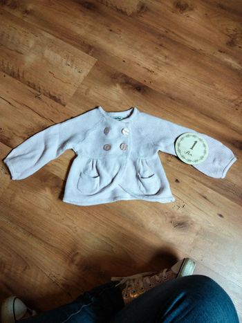 Joli gilet rose poudré