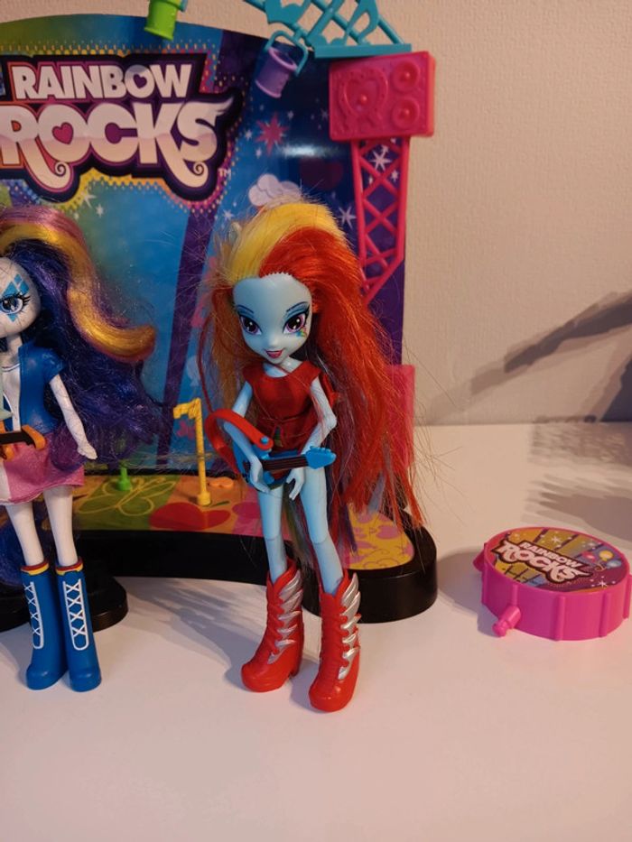 Scène rainbow rock my little pony equestria girls + 3 figurines - photo numéro 4