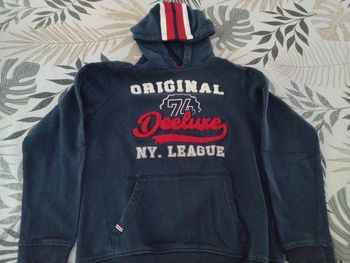 Sweat à capuche Deeluxe 74 bleu marine 12 ans