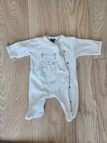 Pyjama en velours 1 mois
