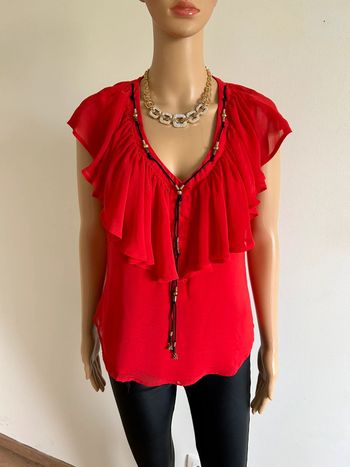 Blouse rouge à manches courtes Morgan taille 38 TBE