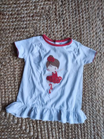 Tee shirt fille MC 12 mois