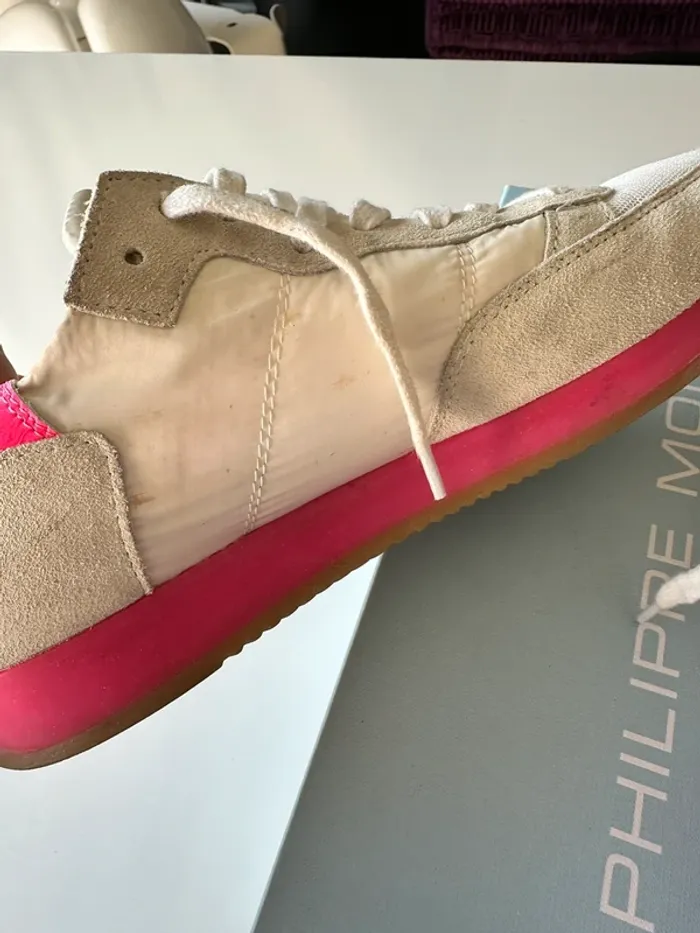 Basket Philippe Model rose fluo - photo numéro 8