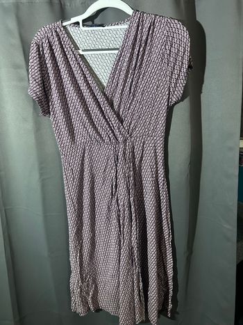 Robe mi longue, couleur bleu/violet, taille 42/40