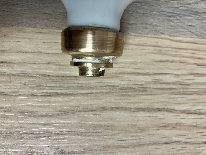 Ancienne poignée de porte en céramique blanche - photo numéro 8