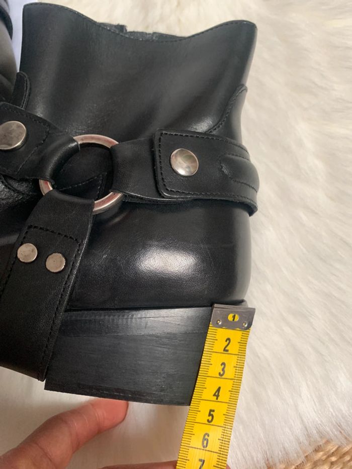 Très belle boots cow-boy western cuir Noir | Claudie Pierlot Paris - photo numéro 15