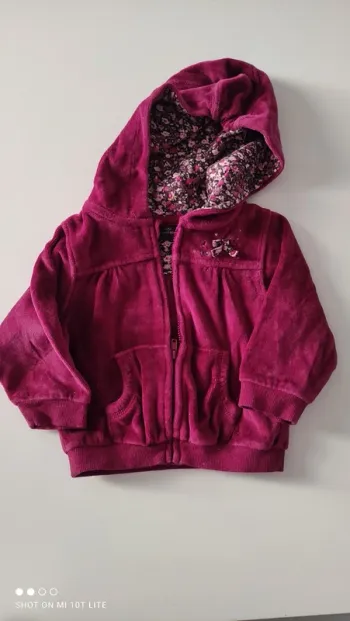 Veste et pantalon velours ras fushia sergent major