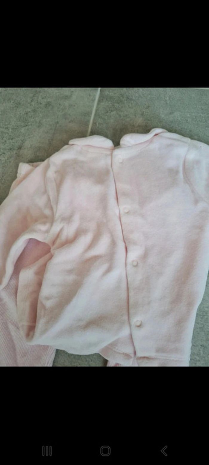 Pyjama fille chaud en velours 6 mois - photo numéro 4