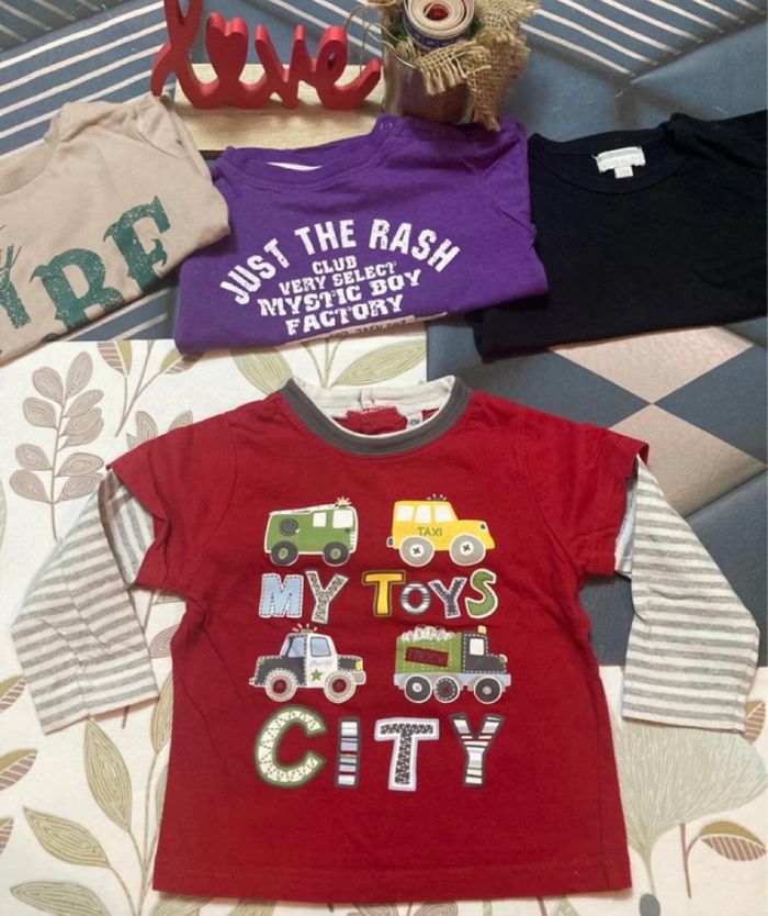 4 tshirts manches longues 12 mois - photo numéro 6