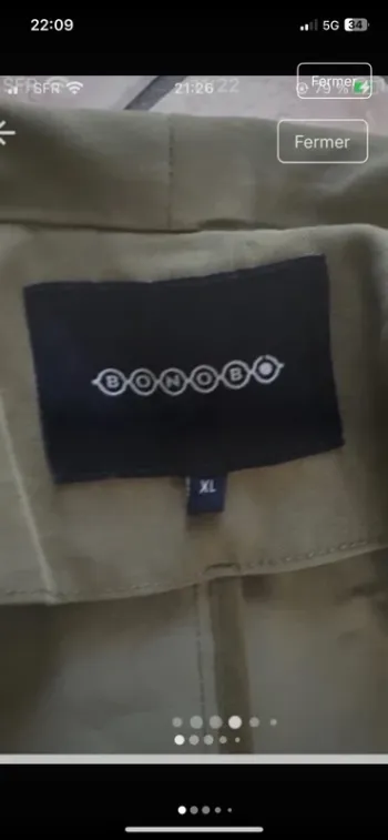 Magnifique blazer en 42 de la boutique Bonobo type peau de pêche excellent état