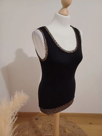 Débardeur noir sans manches taille S 36