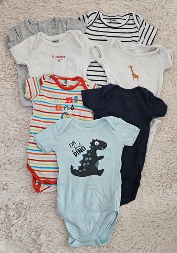 Lot 7 bodies manches courtes