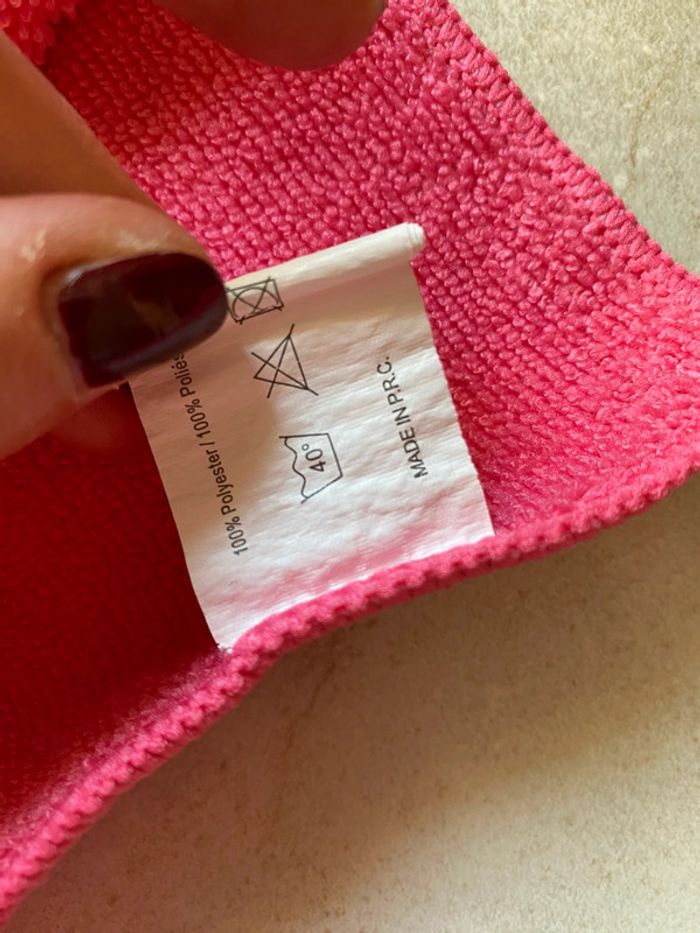 Poncho de bain microfibre rose fille avec capuche - photo numéro 5