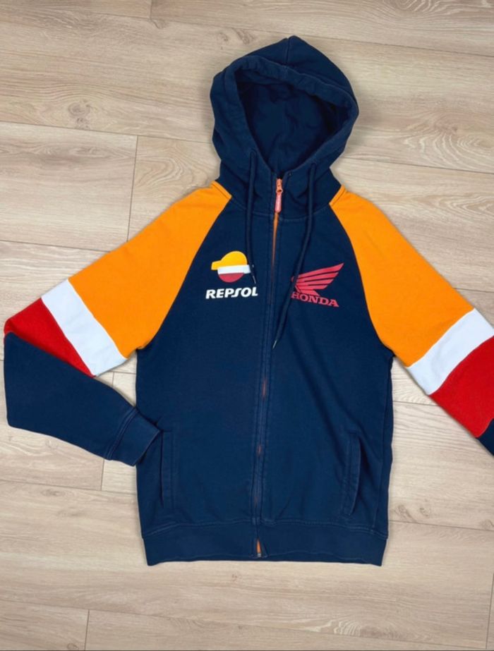 Sweat zippé Honda Repsol Motorcycle Bike Rare