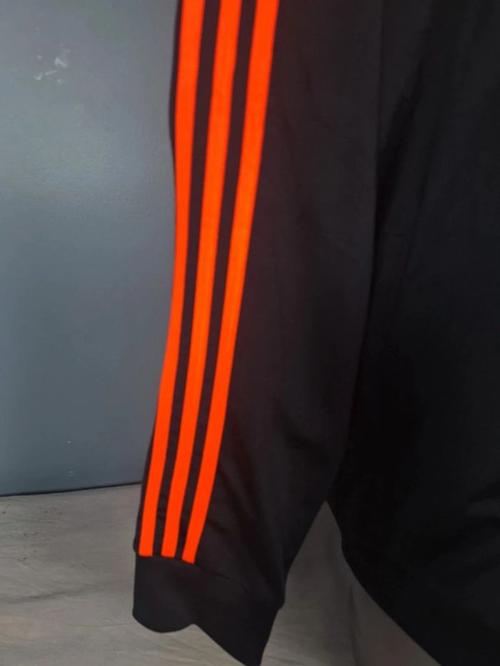 Veste Adidas vintage noire – bandes rouges – taille XXL (602) - photo numéro 4