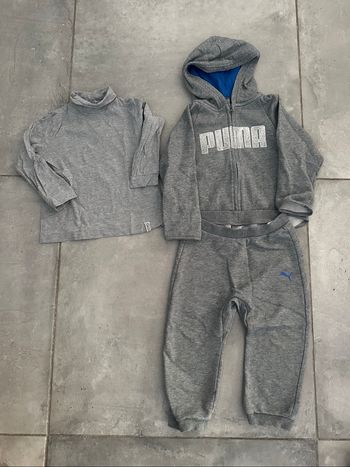 Ensemble jogging gris puma taille 2/3 ans avec T-shirt manches longues Zara gris