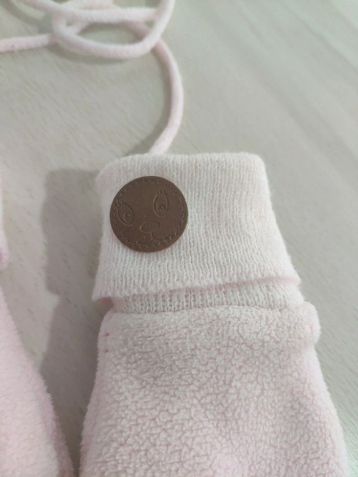 Moufles roses fourrées à passer dans un manteau 6/12 mois - photo numéro 2