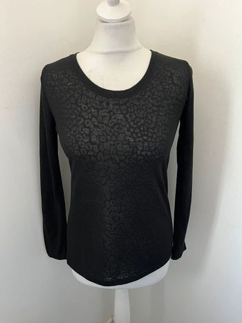 Blouse noire effet léopard The Kooples S