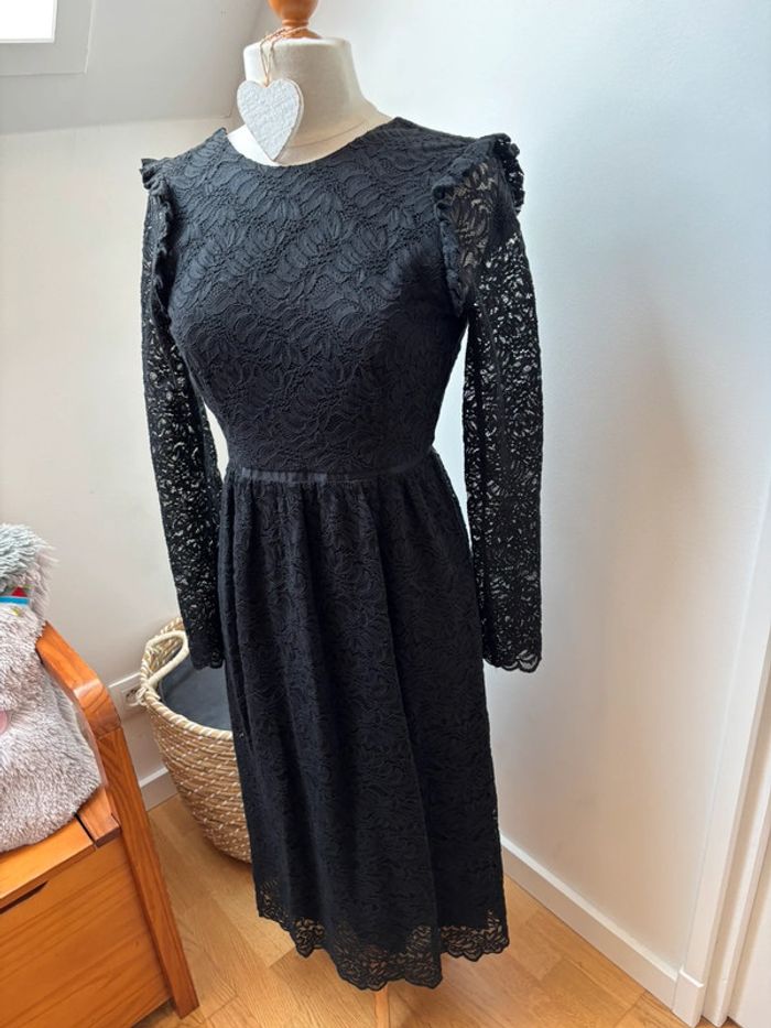 🖤 sublime robe longue dentelle noire - Idano - T38 - photo numéro 3
