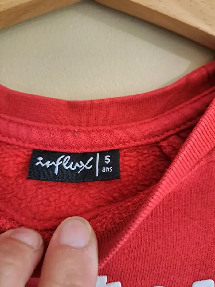 Sweat garçon 5 ans tbe influx rouge - photo numéro 5