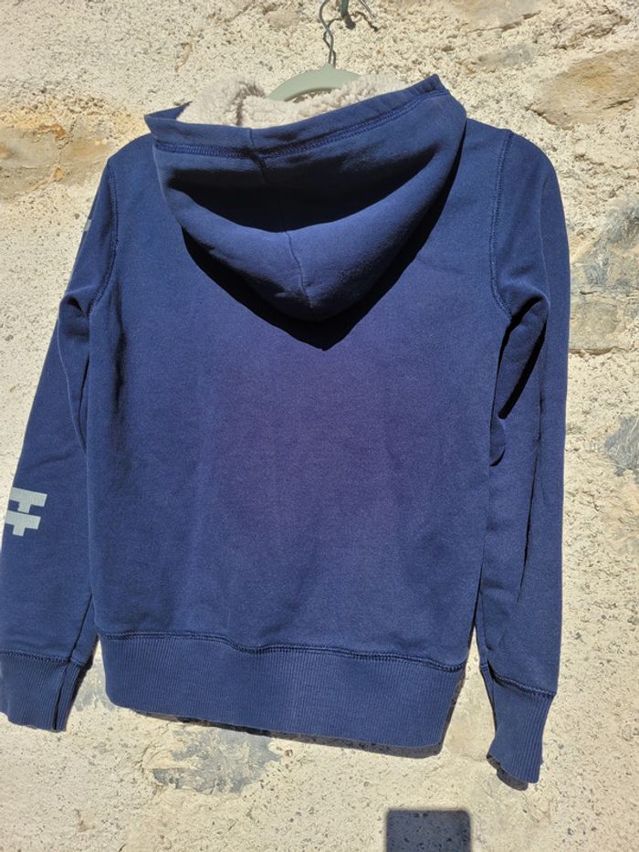Superbe veste sweat à capuche garçon United Colors of Benetton, marine et crème, 10/11 ans - photo numéro 5